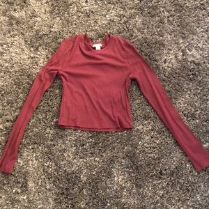 Burgundy crop top